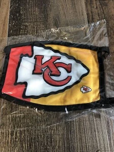Face Mask Covering Adult Kansas City Chiefs NFL Reusable Washable Yellow Red - Picture 1 of 2