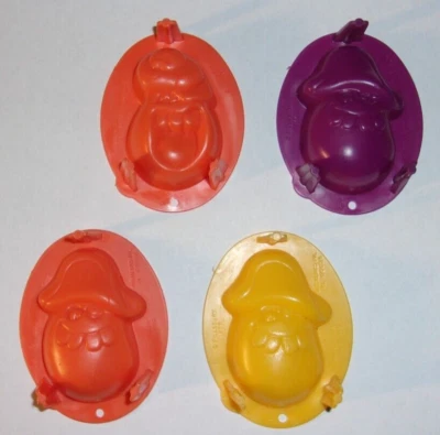 Lote de 4 moldes de hielo vintage 1977 Pillsbury divertido cara bebida mezcla goofy uva Foto 1 de 2