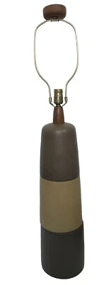 Lámpara de mesa MARTZ años 60 TOOTSIE ROLL estudio arte artesanía cerámica mediados de siglo 40" Foto 1 de 4