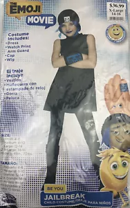 Emoji Movie Goth Costume Jailbreak Child XL (14-16) Emo Gothic Black Dress - Picture 1 of 10