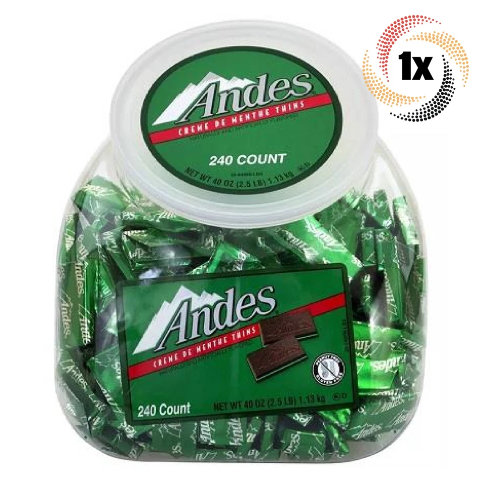 1x Bañera Andes Creme De Menthe Caramelo Fino Como Nuevo | 240 Piezas Por Bañera | 40oz Foto 1 de 1