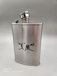 Stainless Steele Flask with Crossed Swords and CM - Picture 1 of 8