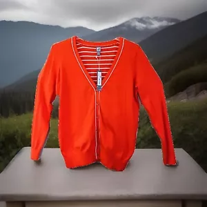 Suéter Cárdigan JCP Para Mujer Rayas Botón Frontal Talla XL Granadina Rayas NUEVO - Imagen 1 de 12
