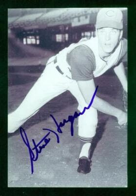 #0340, 4" x 6" Photo Card, Signed-Autographed, Steve Hargan, Cleveland Indians - Image 1 of 2