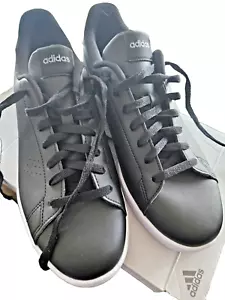 Adidas Advantage Cloudfoam Mens Size 9 Black White Athletic Shoes Sneakers - Picture 1 of 6