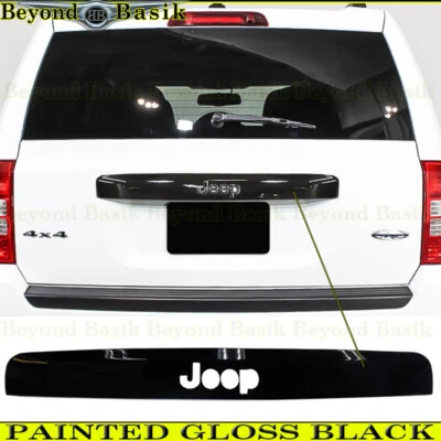 Cubierta de puerta trasera de puerta levadiza negra brillante para Jeep Patriot 2007-2017 sin leva sin KH Foto 1 de 4