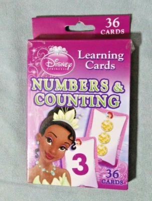迪士尼公主学习卡计数数字儿童活动闪存卡 36 张 — 第 1/2 张图片
