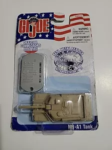 2002 Gi Joe M1-A1 Abrams Tank Dog Tag metallo pressofuso veicolo Maisto beige deserto - Foto 1 di 2