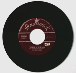 The Crickets Buddy Holly 45 RPM Record Brunswick 55009 That'll Be The Day - Imagen 1 de 2