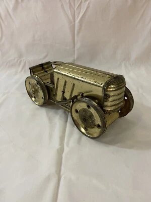 Antiguo tractor de cuerda de metal Marx sin conductor ni orugas no funciona Foto 1 de 4