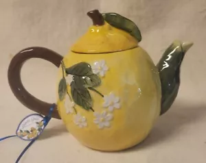Blue Sky Clayworks Succo di Limone Ceramica Teiera Caffettiera Alta 7" - Foto 1 di 13