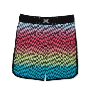 Wonder Nation Boy's Multicolor Quick Dry Check Swim Trunks Size S (6-7) NEW - Picture 1 of 3