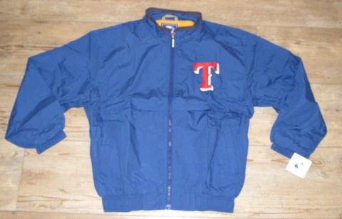 Starter Texas Rangers Full Zip Blue Jacket Rare Vintage 1990's NOS Men's 2XL Cover