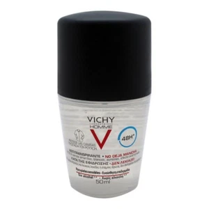 New Vichy Homme Deodorant Anti-Perspirant Roll On Men 50ml 48hr NO MARKS