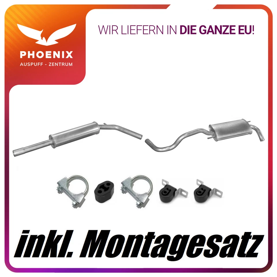 VW Polo 1.0 1.3 1.4 1.6 (1994-2001) hatchback central + silenciador escape - Imagen 1 de 1