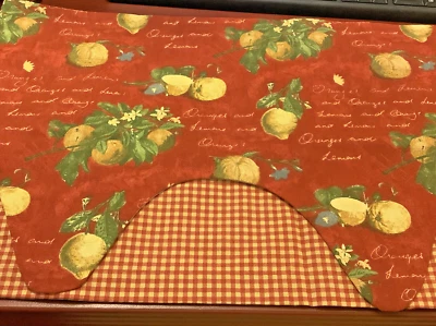 Waverly~Limones/Naranjas/Guión~Balance~54 X 14~Rojos Cheques/Fruta~Varios Disponibles Foto 1 de 4