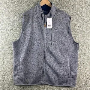 Crown Ivy Pullover Weste Herren XL ärmellos grau durchgehender Reißverschluss Neu mit Etikett - Bild 1 von 9
