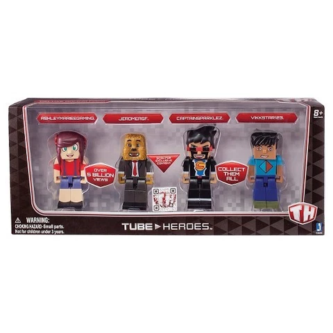 Tube Heroes AshleyMarieGaming, CaptainSparklez, Vikkstar123, Jeromersf Figures Cover