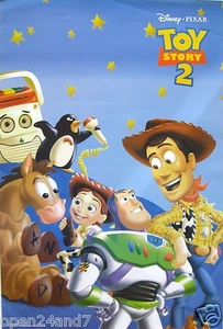 DISNEY "TOY STORY 2 - WOODY & BUZZ IN FRONT OF CAST" POSTER FROM ASIA - Picture 1 of 1