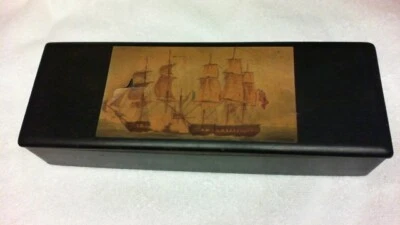 Caja de cigarrillos de madera vintage - Old Colony, Boston Mass Foto 1 de 4