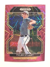 2022 Panini Prizm Draft Picks Tyler Stuart Neon Pink Velocity Prizm
