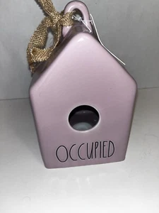 Rae Dunn Occupied Ceramic Birdhouse Lavender Farm Country Rustic - Picture 1 of 8
