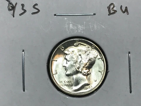 1943-S Mercury Dime - BU/Uncirculated 90% Silver 10C - A580 Cover