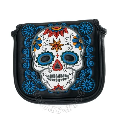 Sugar Skull Head cover for Scotty Cameron Phantom X, Futura Mallet Golf Putters - Image 1 of 4