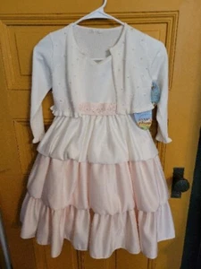Cinderella by Special Occasions Girl's Size 6 Pink White Valentine Pagent Dress - Picture 1 of 17