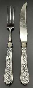 2 pz insolito set di coltelli e forchette da frutta argento sterling Tiffany - Foto 1 di 14
