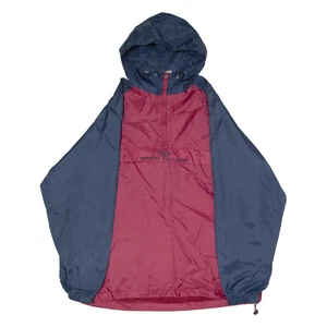 Vintage SERGIO TACCHINI Mens Pullover Jacket Red 90s Hooded Colourblock XL - Picture 1 of 6