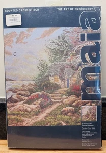 MAIA Cross Stitch Kit “Seaside Hideaway” 2003 Thomas Kinkade - Picture 1 of 3