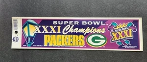 Vintage 1997 XXXl Super Bowl Green Bay Packers Bumper Sticker Official Licensed - Picture 1 of 8