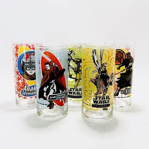 Star Wars Episode 1 Set Of 5 Tumbler Drinking Glasses Vintage - Picture 1 of 4