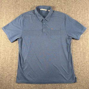 Camisa Polo TravisMathew Para Hombres 2XL Azul Stonebrae Golf Bolsillo en el Pecho Rendimiento - Imagen 1 de 10