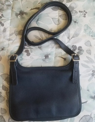 COACH Borsa a tracolla Saddle Vintage Hippie Flap 9132 Blu Mezzanotte Nero Argento Pelle