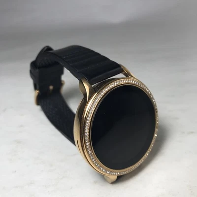 Fossil Smart Watch Untested Rose Gold DW11F1 FTW6066 Black Silicon Band As Is - Image 1 of 4