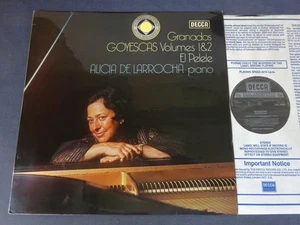 GRANADOS - GOYESCAS BÄNDE 1 & 2 etc LP, Alicia de Larrocha, DECCA SXL 6785 - Bild 1 von 4