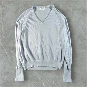 Vintage Christian Dior Pullover Herren Large Blau Made In USA Acryl V-Ausschnitt Freizeit - Bild 1 von 6