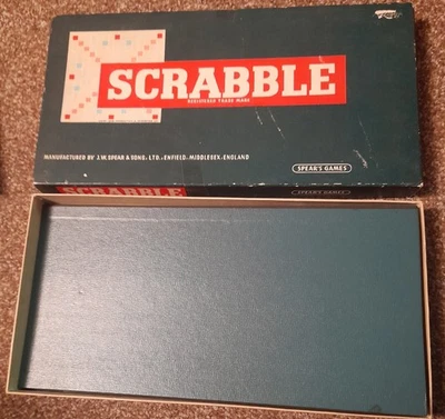 Vintage Scrabble board game by Spear's Games 1955.  box &pieces in great cond - Image 1 of 4