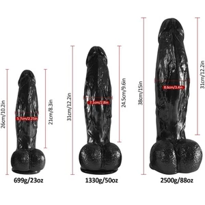 10/12/15" Realistic Super Huge Dildo Suction Cup Anal Vagina Sex Toys for Women - Picture 1 of 9
