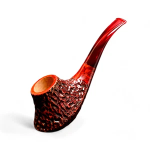Briar pipe Smoking tobacco wooden pipe Handmade freehand rusticated pipe by KAF - Picture 1 of 7