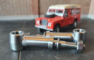 Land Rover Series 3 Windscreen Hinge Pivot Bolt Washer Nut Set Stainless x2 - Image 1 of 4