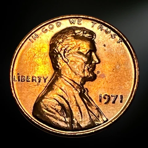 1971 P Lincoln Memorial Penny Brilliant Uncirculated (BU) GEM Cover