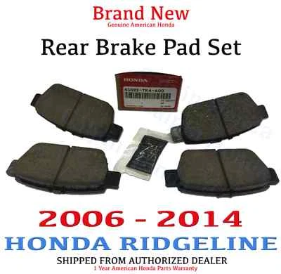 2006- 2014 Honda RIDGELINE Genuine Factory OEM Rear Brake Pads   (43022-TK4-A02) - Image 1 of 4