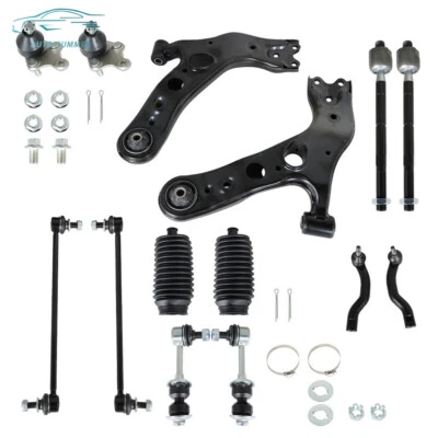 14Pcs For 2006-2018 Toyota RAV4 Front Lower Control Arm Ball Joint Tie Rod Kit - Image 1 of 4