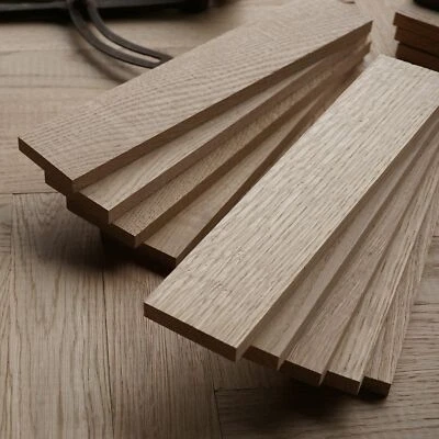 MADE OF WOOD 10" Solid Oak Overlay / Prime / 250x50x10mm Hardwood Battens Herringbone HN5P