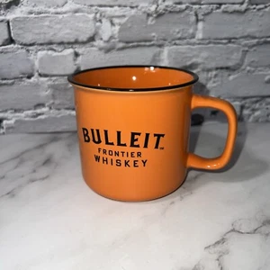 Bulleit Frontier Bourbon Whiskey Orange Ceramic Cup Coffee Mug Collectable ✅ - Picture 1 of 8