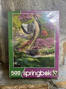 Springbok "Garden Stairway" Jigsaw Puzzle 500 Piece 18" x 24" NEW FACTORY SEALED