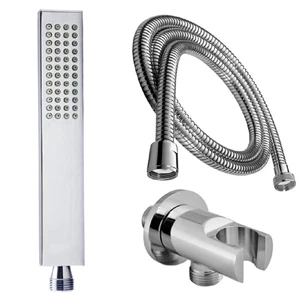 Dusch Set mit massiver Messing Handbrause Duschschlauch 150 cm und Brausehalter  - Bild 1 von 6